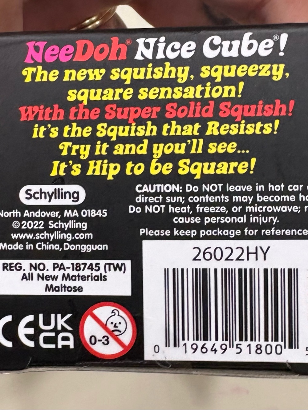 NeeDoh Nice Cube Super Solid Squish - Blue - Picture 2 of 2